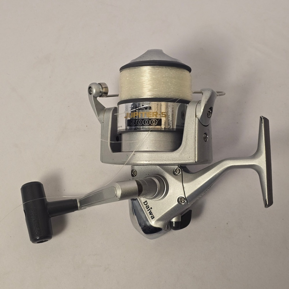 Daiwa Jupiter-S 5000‎ Spinning Fishing Reel Silver Lifetime Bail Rear Drag